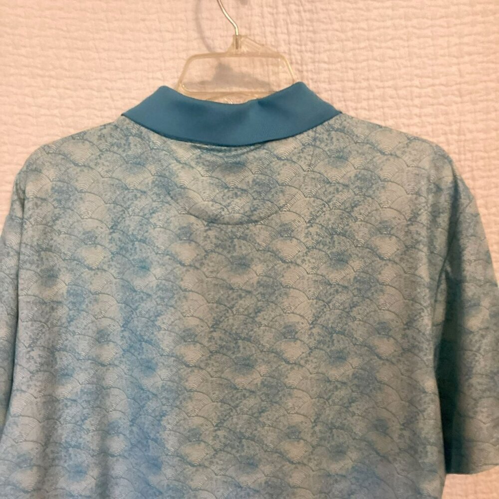 Goodfellow & Co Men's 3-Button Short Sleeve Golf Polo Shirt Sz XXL Turquoise - Picture 6 of 8